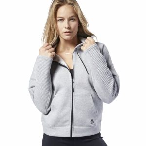 Bluza Damskie Reebok Workout Ready Hooded Szare PL 95KHLZN